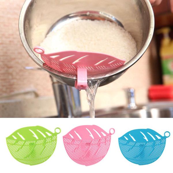 

1pcs kitchen multi function leaf shaped taomi drain board spaghetti colanders strainers kitchen fruit vegetable cleaning tool wmtxrk