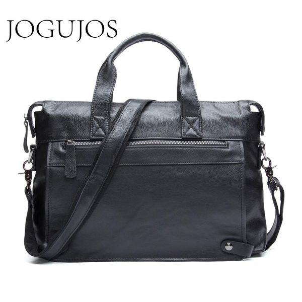 

jogujos genuine leather men's briefcase fashion messenger shoulder bag leather briefcase lapoffice handbag bags for men