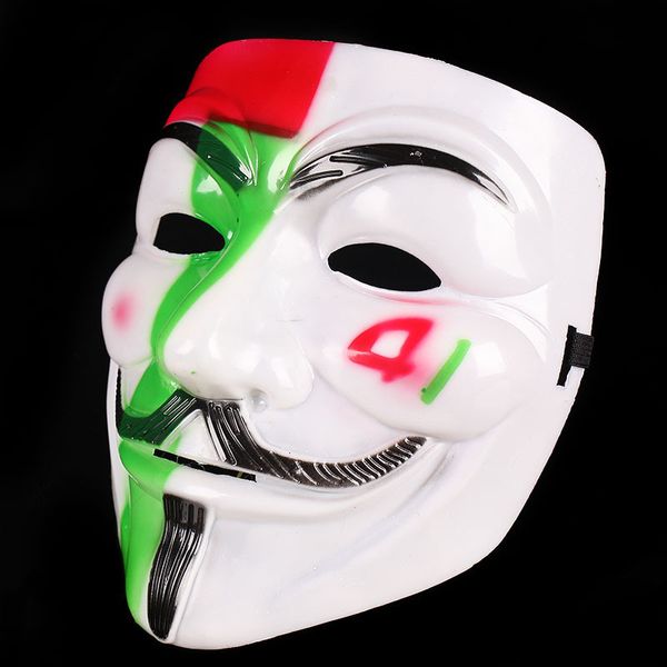 

halloween vendetta scary mask luminous v fancy dress hip hop costume full face party masks cosplay anonymous prop gga2752