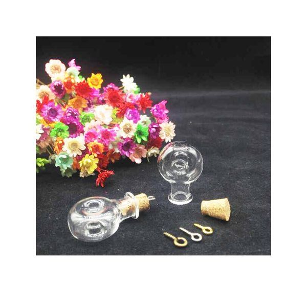 

20pcs tiny wishing glass bottle xo shape round vial jar with cork ser making pendant container mini diy e jlldhx, Black