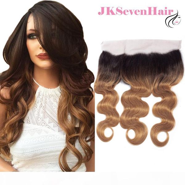 

body wave ombre brazilian hair 1b honey blonde 13x4inch lace frontal two tone 27 malaysian peruvian preplucked frontal with baby hair, Black