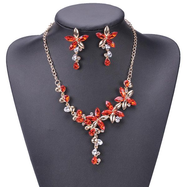 

Fashion pendant short necklace and earrings jewlery for woman wedding costume jewelry set gifts for women, Silver