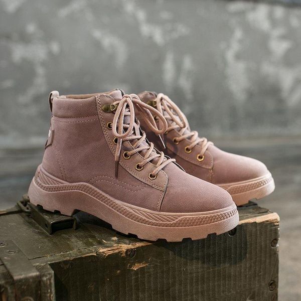 

fashion short boots women black combat boots 2020 autumn spring platform gothic shoes brown pink ankle