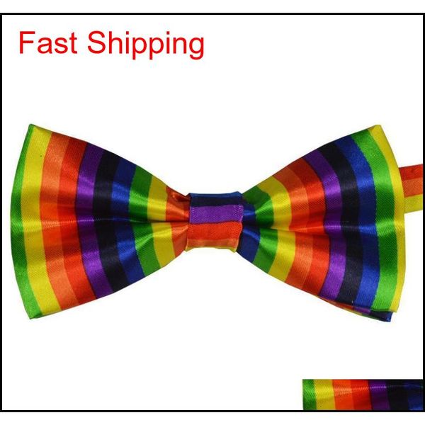 

men's bow tie cotton bowtie party butterfly ties rainbow color high qu qyladu nana_shop, Black;gray