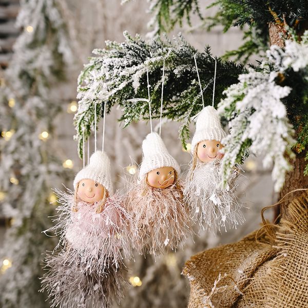 

plush angel doll cute decoration pendant mini festival house ornaments christmas tree creative decorative accessories