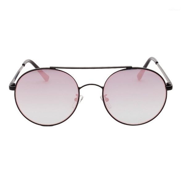 

retro round mirror personality frame metal sunglasses big box clear colored lens festival ultra sunglasses uv400 j31, White;black