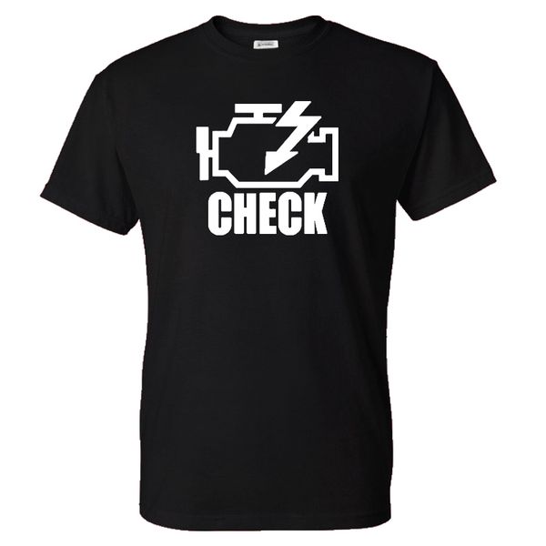 

спорт смешного печать tshirt check engine pattern streetwear мужчины женщина мода mechanic tshirt хлопок высокого качества рубашка o-шея тро