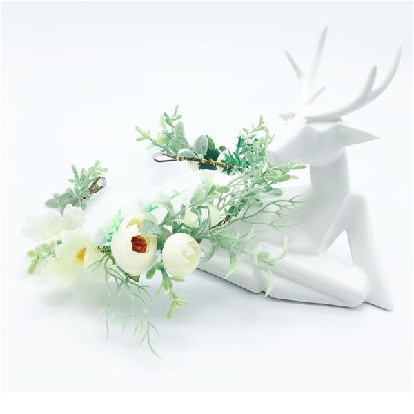 

pastoral floral flower crown bridal hair accessories festival flower wreath headband floral garlands women headdress o qyllel