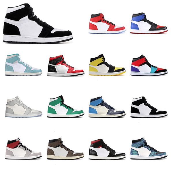 

sales 1 1s jumpman air men women basketball shoes tie dye bloodline chicago multi color light smoke grey mens trainers sports sneakers