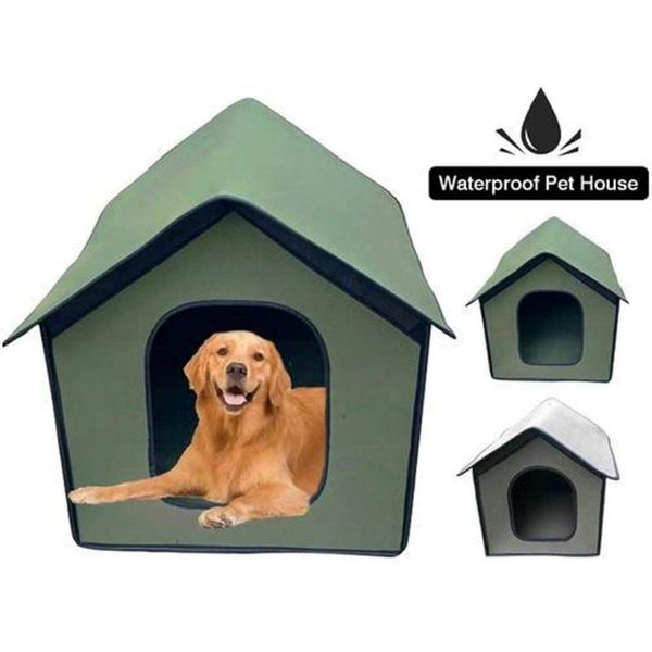 

cat beds & furniture dog house outdoor waterproof pet thickened nest tent cabin foldable shelter portable pets sleep