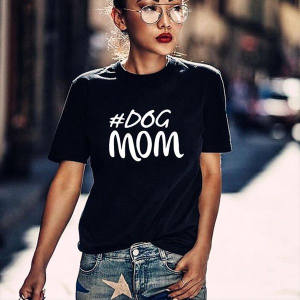 

harajuku dog mom shirt mothers day gift womans t shirt dog lover graphic tees summer, White