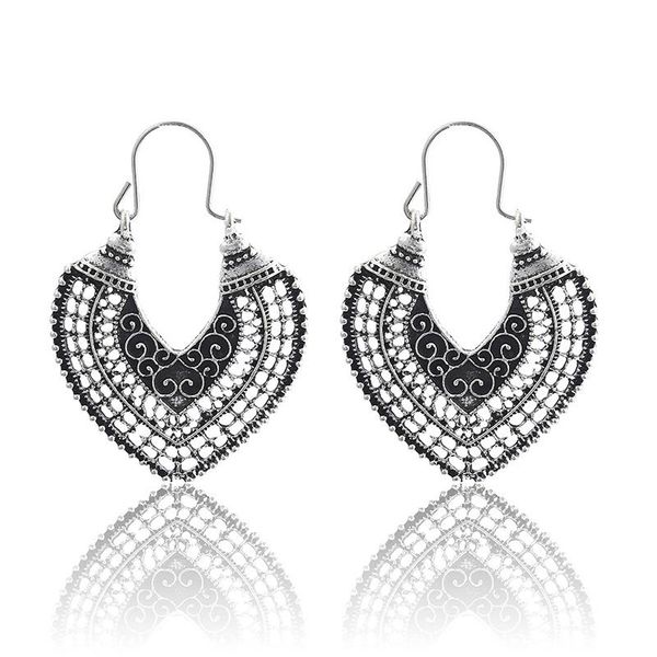 

charm yunkingdom unique style vintage hoop earrings for women girls ethnic fashion jewelry gifts, Golden