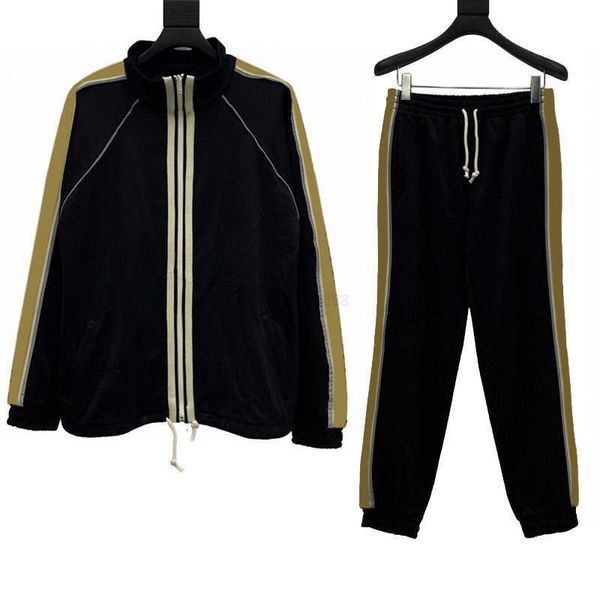 

sportswear designer fashion men's sports sweater suit outdoor running women's italian football shirt winter jacket, Black