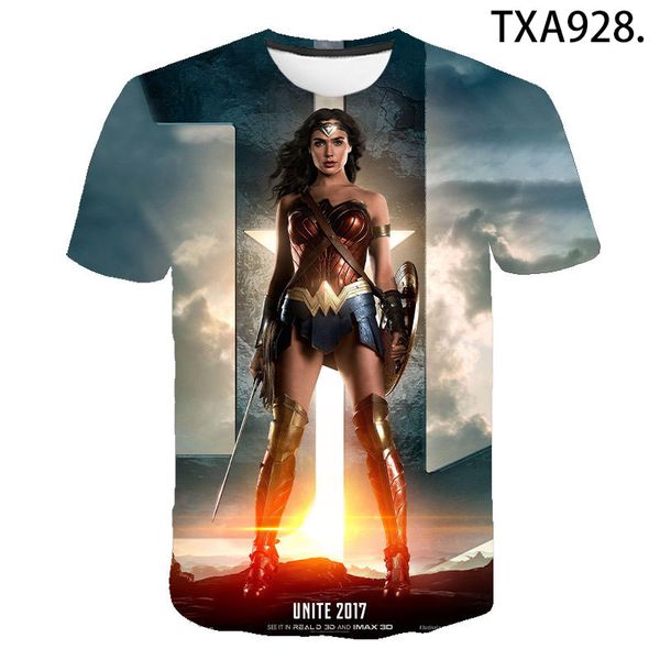 

new dc comics wonder woman superhero boy girl cool 3d print shirts aesthetic kawaii horror men clothing