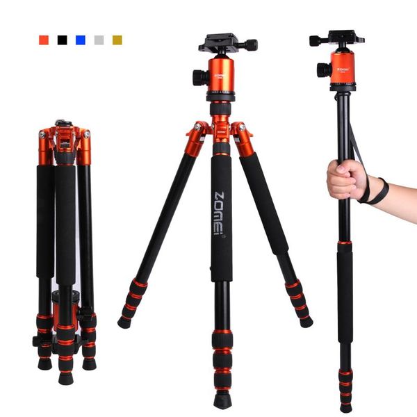 

f16301 zomei z-888 professional portable aluminum dslr camera tripod traveling camcorder monopod ball head & carrying bag