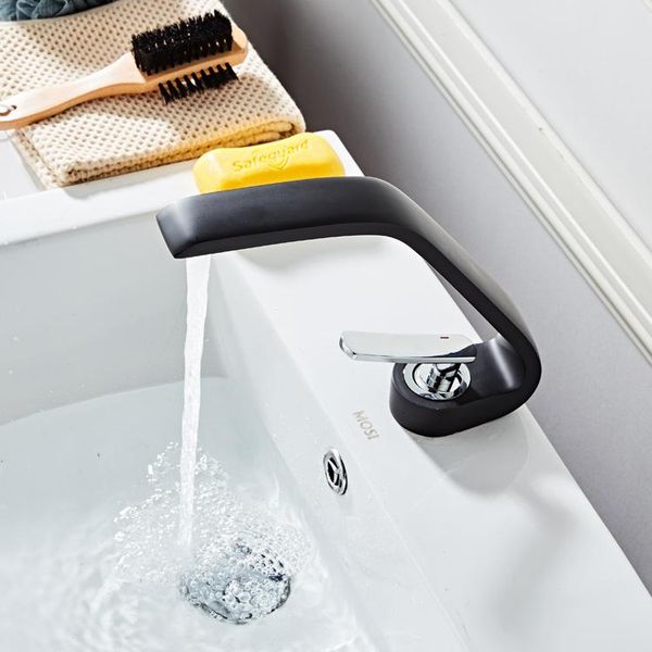

bathroom sink faucets large wave painting basin faucet black electroplated and cold mixer brushed antique color handle