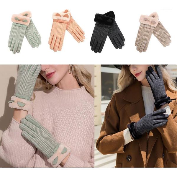 

womens winter warm touch screen gloves fleece lined soft stretchy mittens for dressing driving biking1, Blue;gray