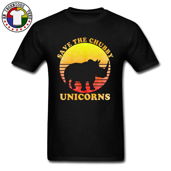 

rhino save the chubby unicorns classic vintage tshirt mens sunset hawaii popular crew neck street tees hooded sweatshirt hoodie men t shirt
