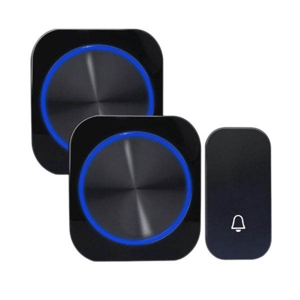 

smatrul self-powered waterproof wireless doorbell nightlight home doorbell 1 button 2receiver eu plug
