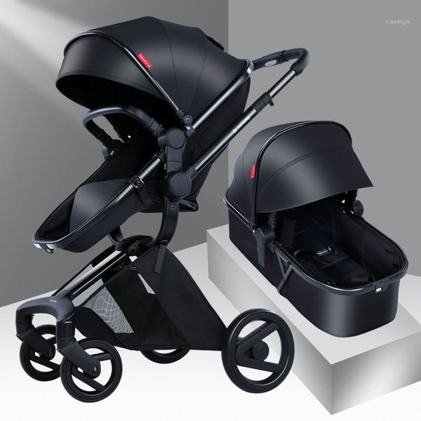strollers# born pram 2 in 1 luxury baby stroller sit and lie down two-way push quick folding -absorbing trolley umbrella car1