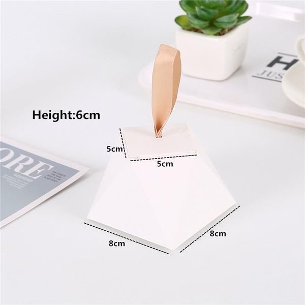 

lbsisi life 20pcs 8x8x6cm diamond shape candy packaging paper box baby shower party specially gift decoration favor with ribbon bbyowl bwkf