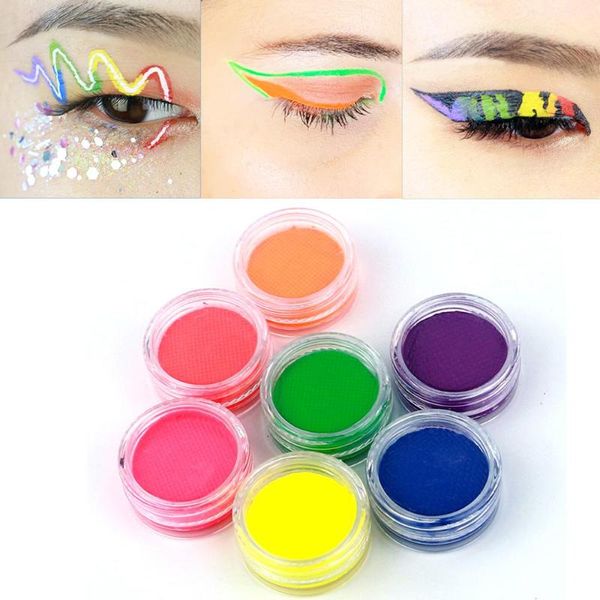 

uv neon glow face painting fluorescent water activated eyeliner makeup