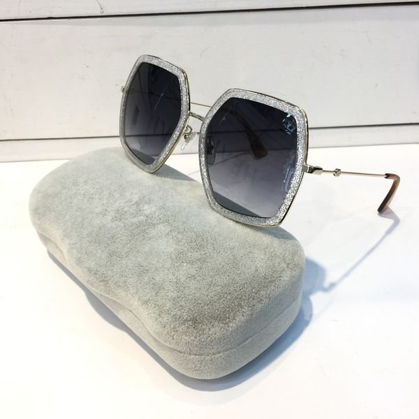 

0106s sunglasses women fashion square big summer style mixed color frame uv protection lens come with case selling model, White;black