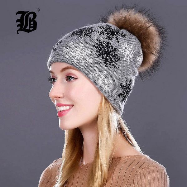 

flb] winter beanies высокого качество lady шапочка женщины шляпы для осени новой снежинки теплых трикотажных шапок шерсти hat flbmx17004 sq, Black;white