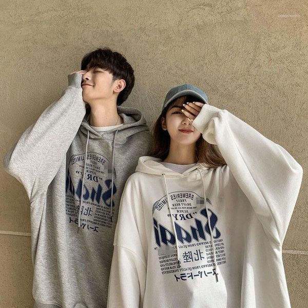 

letter print sweatshirt streetwear loose vintage ins japan harajuku casual warm chic fun women pullover hooded sweatshirt1, Black