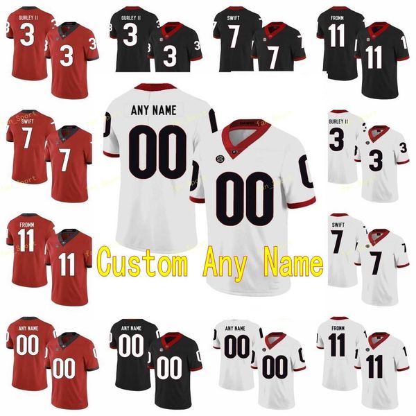 

custom 2020 georgia bulldogs college football jersey 7 d'andre swift 8 green 98 rodrigo blankenship men women stitched, Black