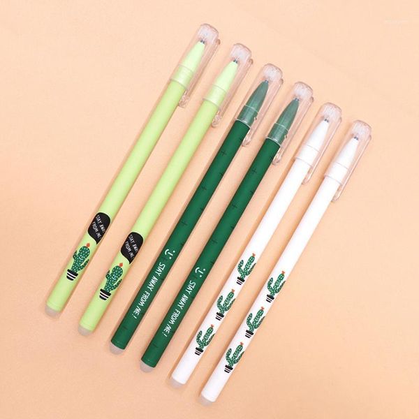 

gel pens cactus magic pen 3/6pcs/set 0.38mm blue ink erasable washable handle refill for school office supply stationery1
