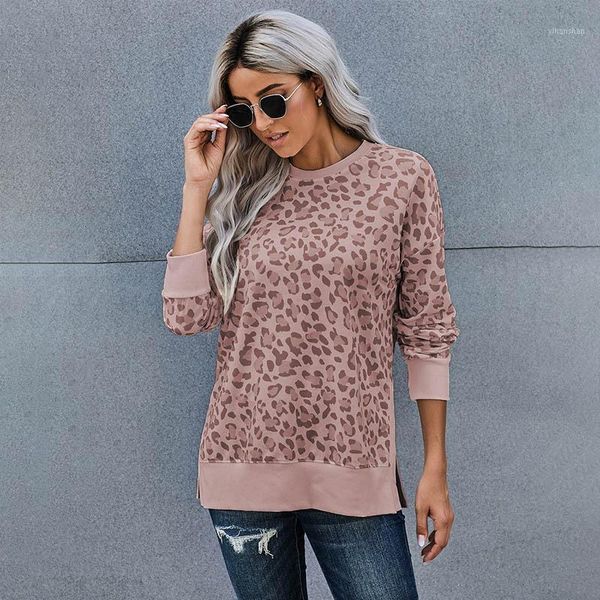 

autumn woman sweatshirt without hat leopard print long sleeve large size 2xl streetwear hoodies fall women's clothing 20211, White
