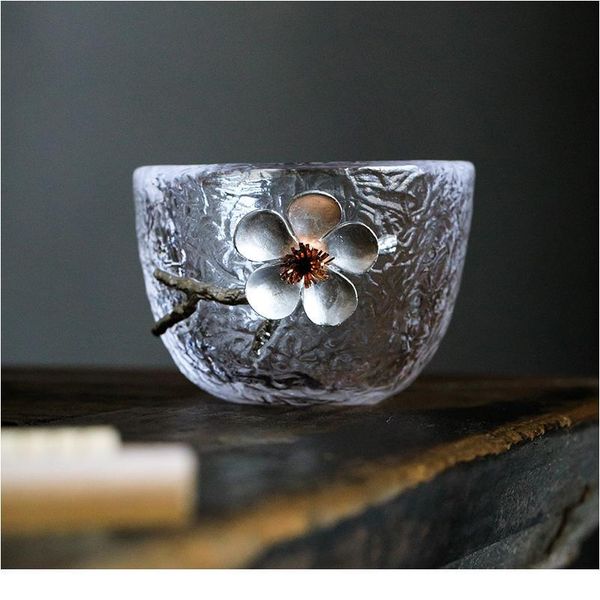 

1pc glass tea cup chinese kungfu tea set porcelain teacup tea accessories puer cup tin system small b bbykpy