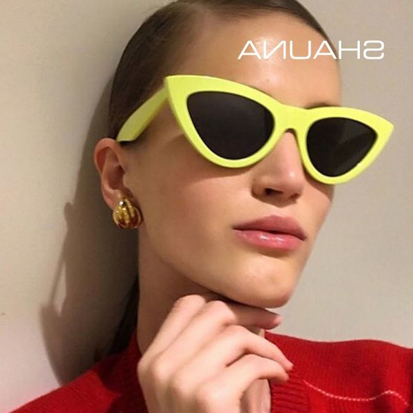 

newshauna металл петля ретро женщины cat eye солнцезащитные очки uv400 3