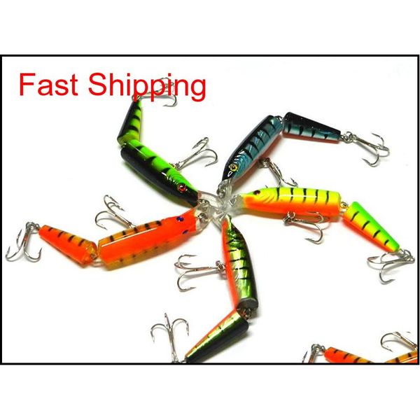 

2 sections fishing minnow lure artificial bait with treble hooks 10.5cm 9.6g plastic hard b qyloyt alice_bag