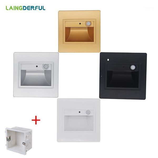 

wall lamp laingderful sense light 86 box led pvc 2.5w ac185-265v cold white/warm white square lamps stair lamps1