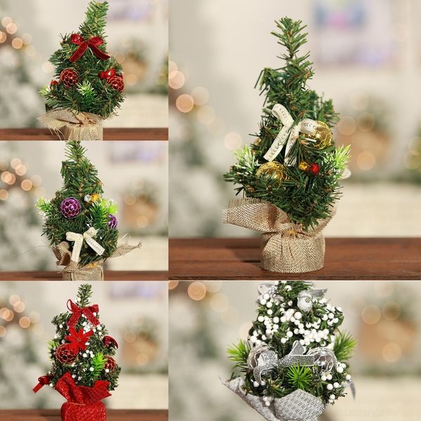 

d6lpd мини рождество декоративные аксессуары дерево ежедневно с рождеством изысканных маленьких декоративных деревьев украшения украшения 20