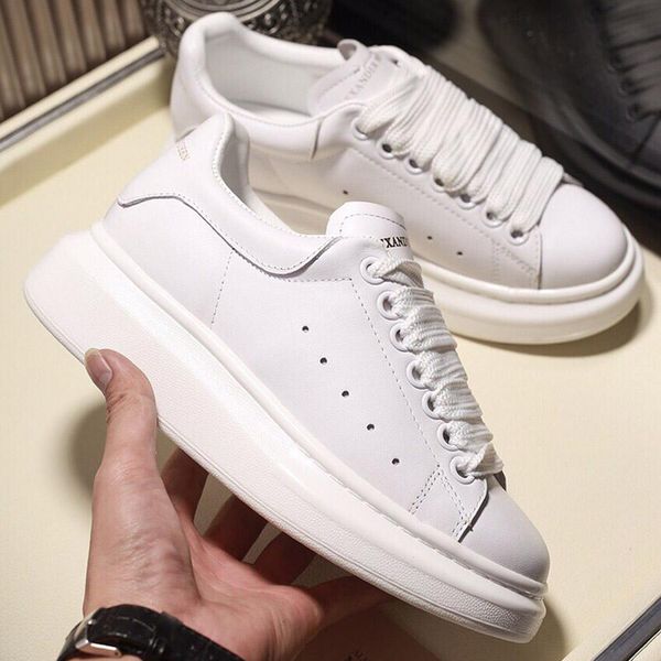

mens platform sneakers women classic diamond fully white shoes leather fashion platform shoes trendy designer casual shoes, Black