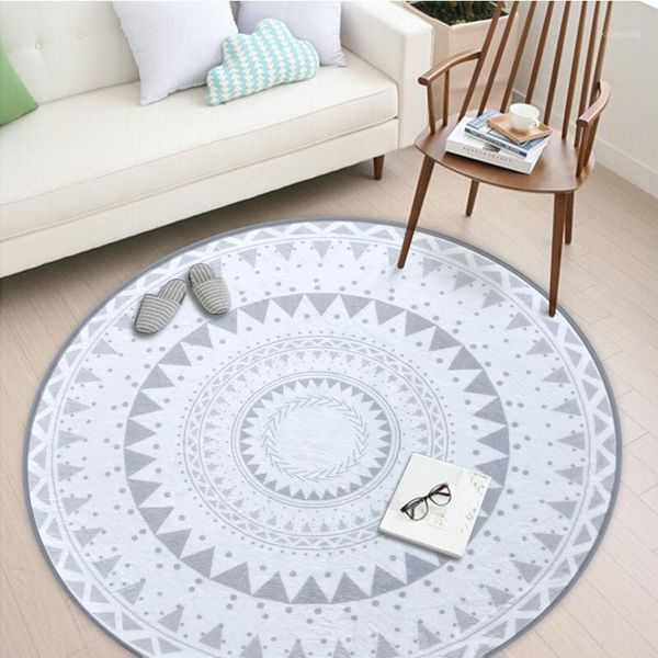 

nordic gray series round rug entrance doormat bedroom floor rug hanging outdoor round basket game mat1
