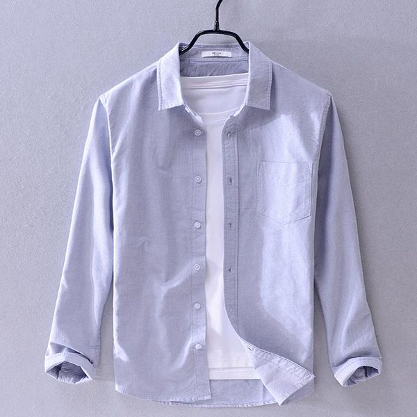 

men's casual shirts style pure cotton long-sleeved shirt men brand fashion for gray male comfortable mens chemise, White;black