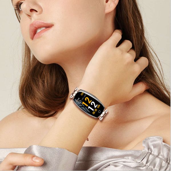 

h8 fashion smart high definition color screen weather forecast dynamic ui heart rate blood prsure health detection female braceletbgt