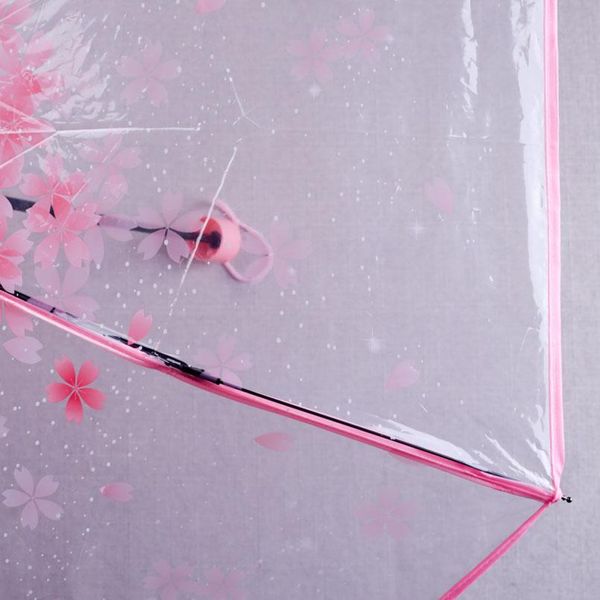 

три складные прозрачный зонтик дождь женщины cherry blossom гриб apollo sakura дамы transparent зонтики женщины дождь cute yxlxca
