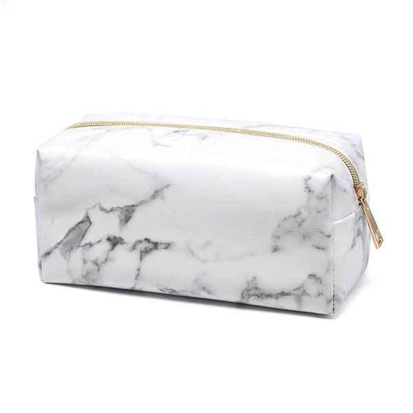 

marble pattern cosmetic bag ladies travel make up organizer bag waterproof small zipper pouch toiletry case storage for makeup