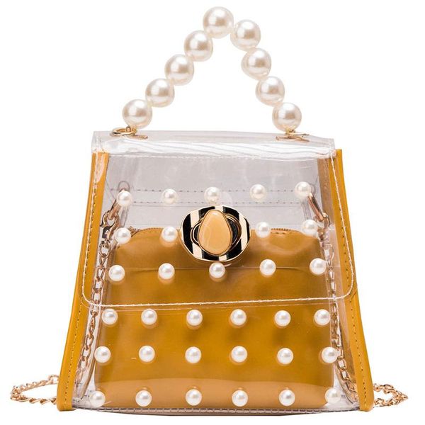 

2020 european fashion simple saddle bag women's designer handbag pvc leather beaded shoulder bag qq514