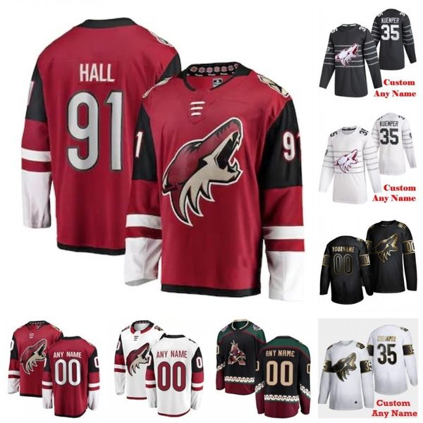 

custom men women youth hockey jerseys taylor hall max domi oliver ekman-larsson phil kessel clayton keller alex goligoski stitched, Black;red