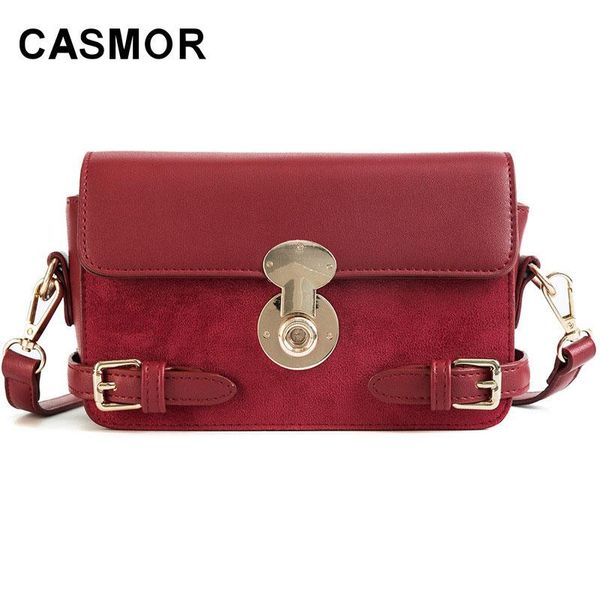 

casmor solid women shoulder bags mini small vintage female flap crossbody bags leather ladies messenger