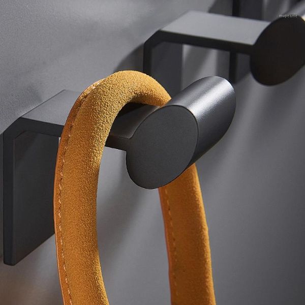 

robe hooks black coat hook space aluminum wall kitchen bathroom hanger towel for el waterproof hardware1