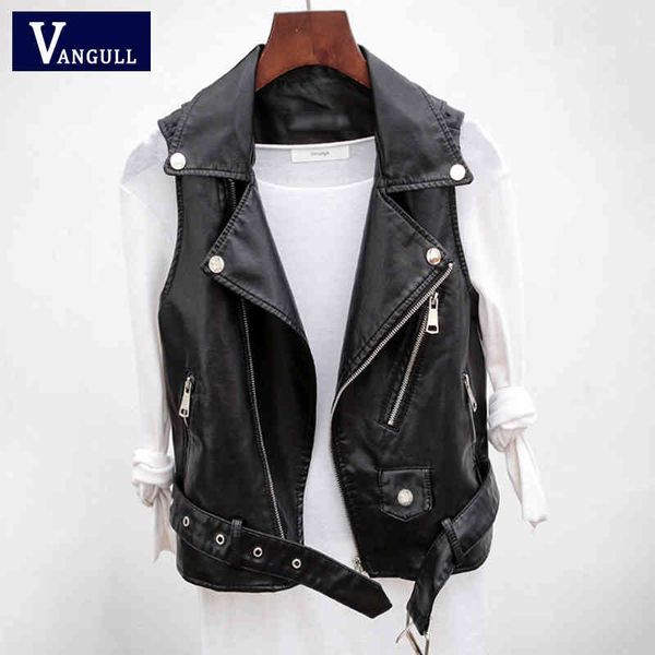 

pu leather vest waistcoat solid women motorcycle vest spring autumn sleeveless zipper vests, White