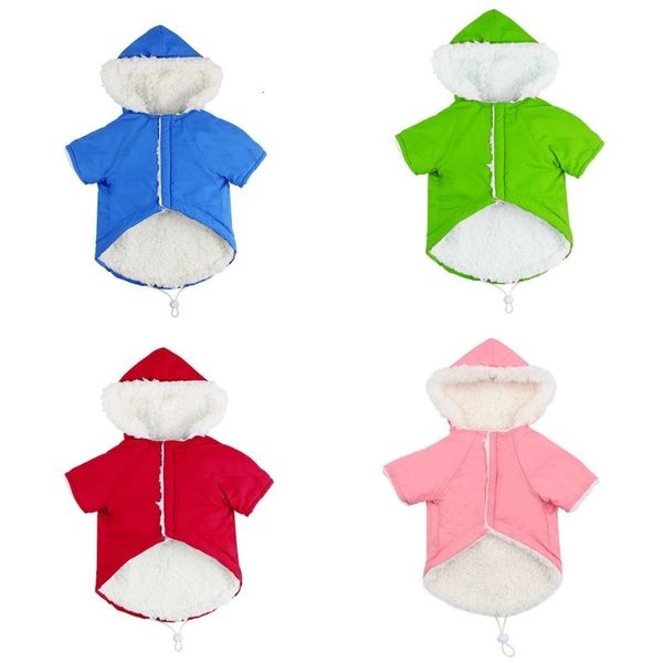 

pet warm s m l xl dog cat autumn winter clothes chihuahua hooded jacket