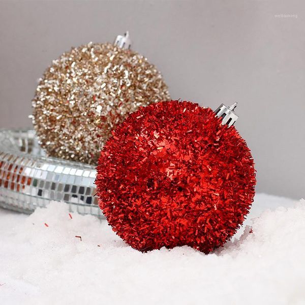 

party decoration 12pcs 8cm shiny christmas balls xmas tree ornaments high-end merry year supplies1